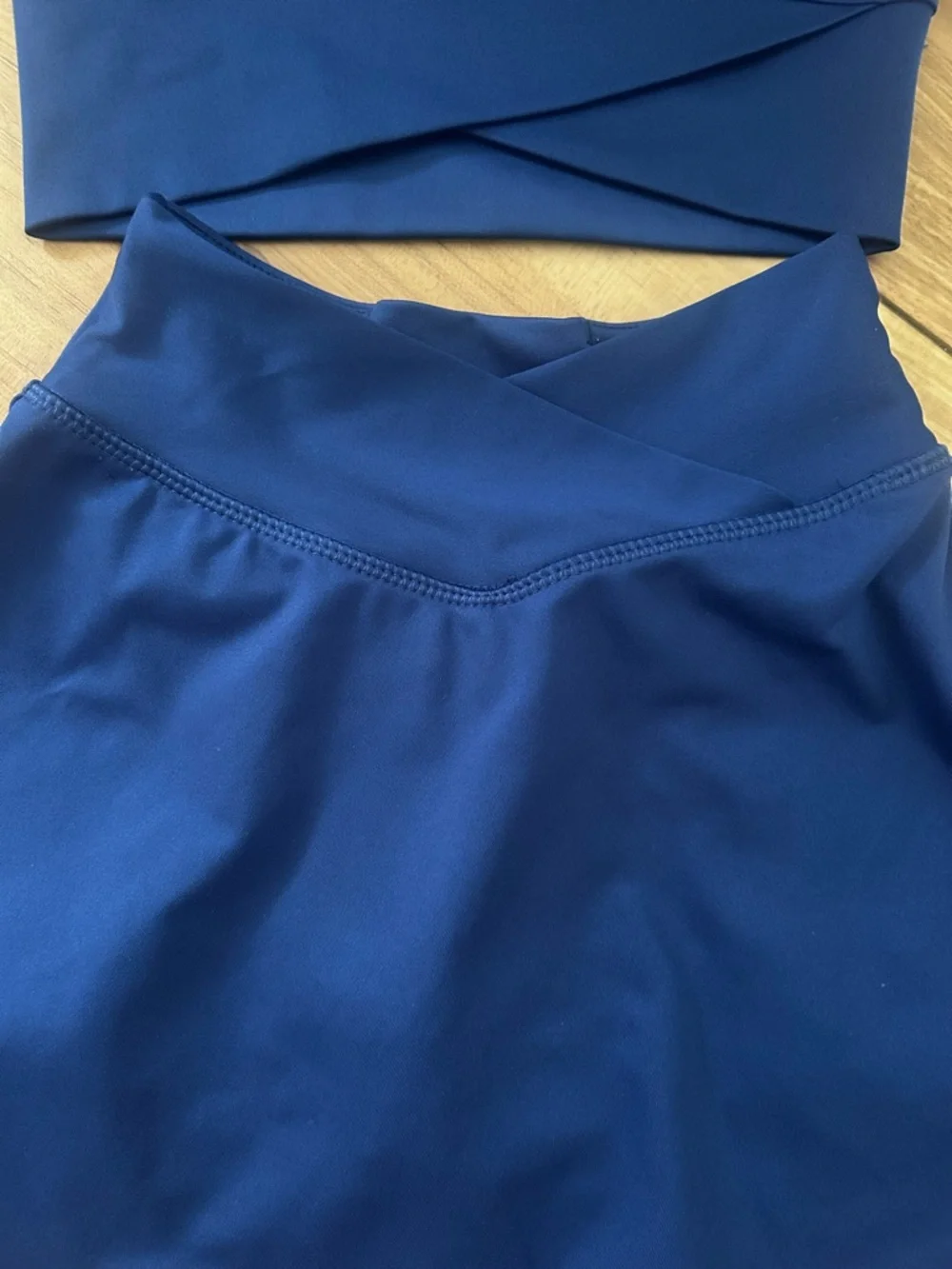 Girls' Royal Blue Skirted Matching Set - Short Sleeve Crop Top & Flared Skirt